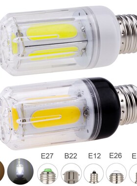 12W 16W E27 E14 E12 E26 B22 LED COB Corn Light Bulbs AC 85-2
