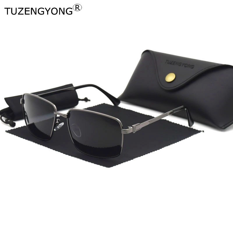 TUZENGYONG Men's Polarized Sunglasses Alloy Frame Sun Gl