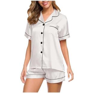 Satin Silk Pajamas for Women Summer Pyjamas Home Clothes Wom