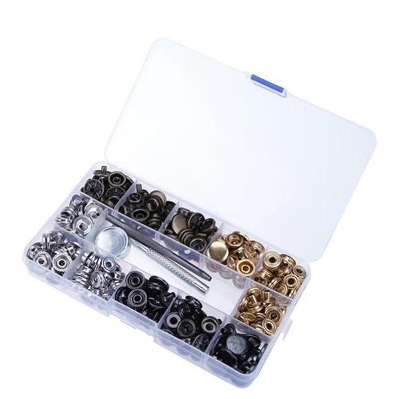 2pcs Punch Tool   80sets Prong Snap Buttons Poppers   Press