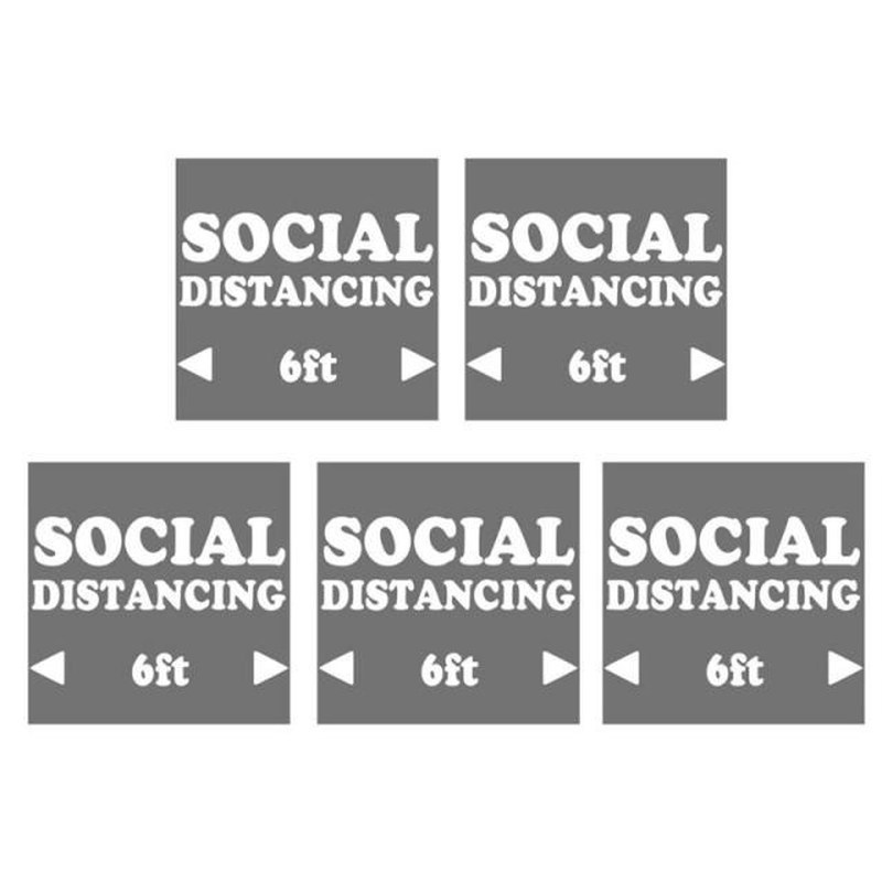 5Pcs Keep 6ft Social Distance HTV Printable T-shirts Heat Tr
