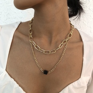 Double-layer clavicle chain, necklace, personalized necklace