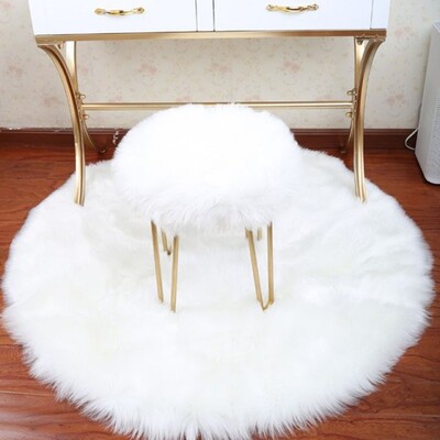 New Soft 30*30CM Artificial Sheepskin Rug Chair Cover Bedroo