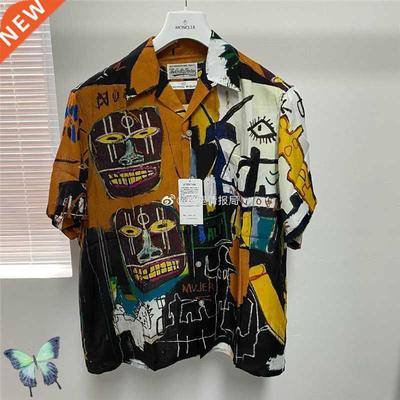 Oversized WAO MARIA Shirt Men Women High Quality Full Pirnt