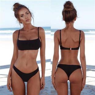 Bikini Swimsuit Beachwear Push Up Padded Bra Top G- String P