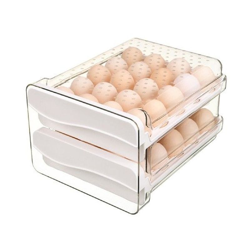 Egg Storage Drawer Box Clear Egg Holder for Fridge