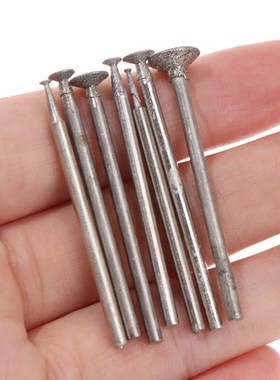 7x 1-8mm Diamond Grinding Head Spherical Concave Jade Amber