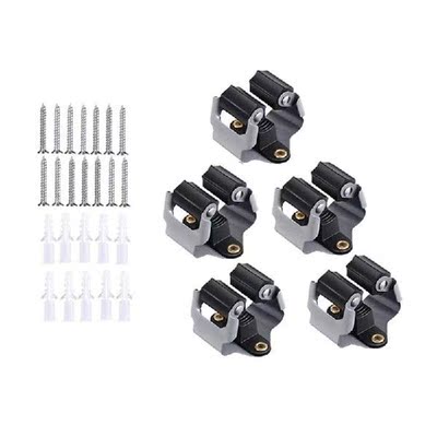 5Pcs Broom Holder Wall Mount Mop And Broom