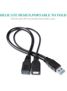 Onvian USB 3.0 Splitter Cable USB 3.0 Male To Dual USB A Fem