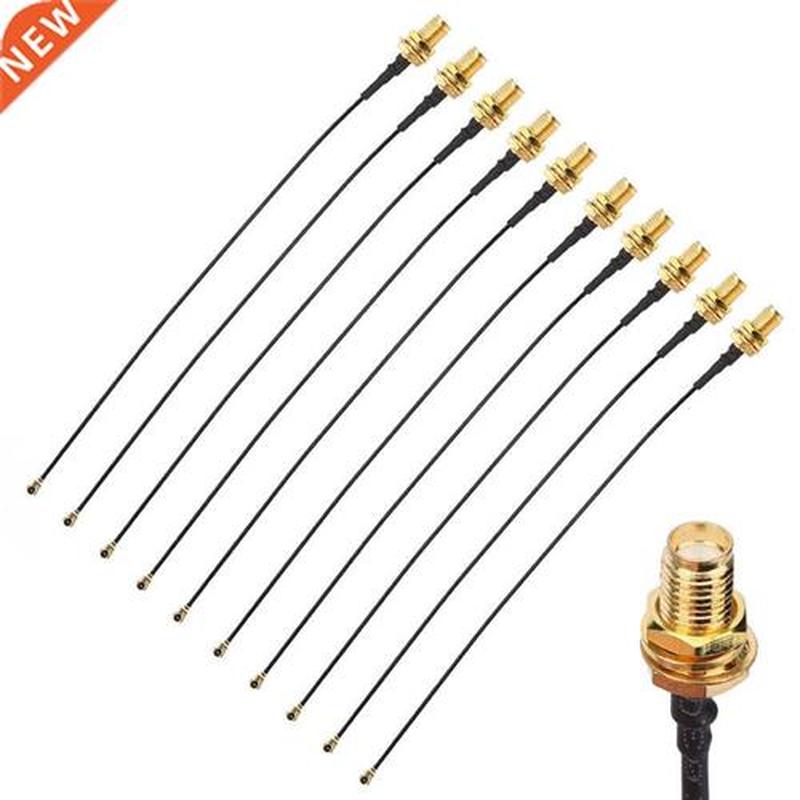 10Pcs RF Adapter Pigtail Cable IPEX to SMA-K/U.FL Antenna Fe