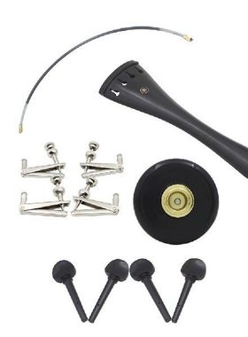 Set Of 4/4 Ebony Wood Cello Parts Tailpiece Pegs Fine