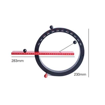Creative Magnetic Ball Wall Clock Perpetual Wall Calendar No