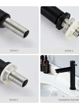 Black Kitchen Sink Faucet Stainless Steel Washbasin Faucets