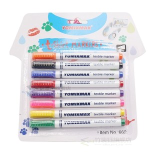8 Pcs/Set Clothes Textile Marker Fabric Paint Pen DIY Crafts