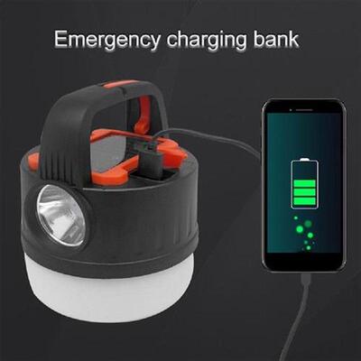LED Camping Light Solar USB Rechargeable Flashlight Bulb