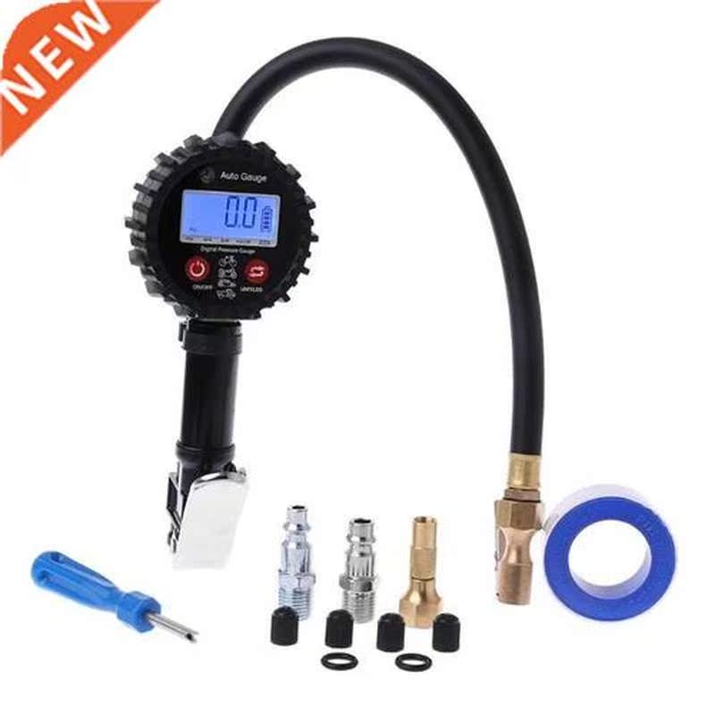 Digital Tire Inflator Pressure Gauge 200PSI LCD Display Air