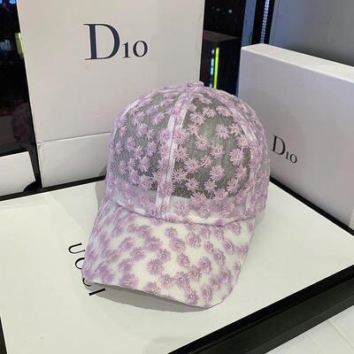 Women's Baseball Caps Lace Sun Hats Breathable Mesh