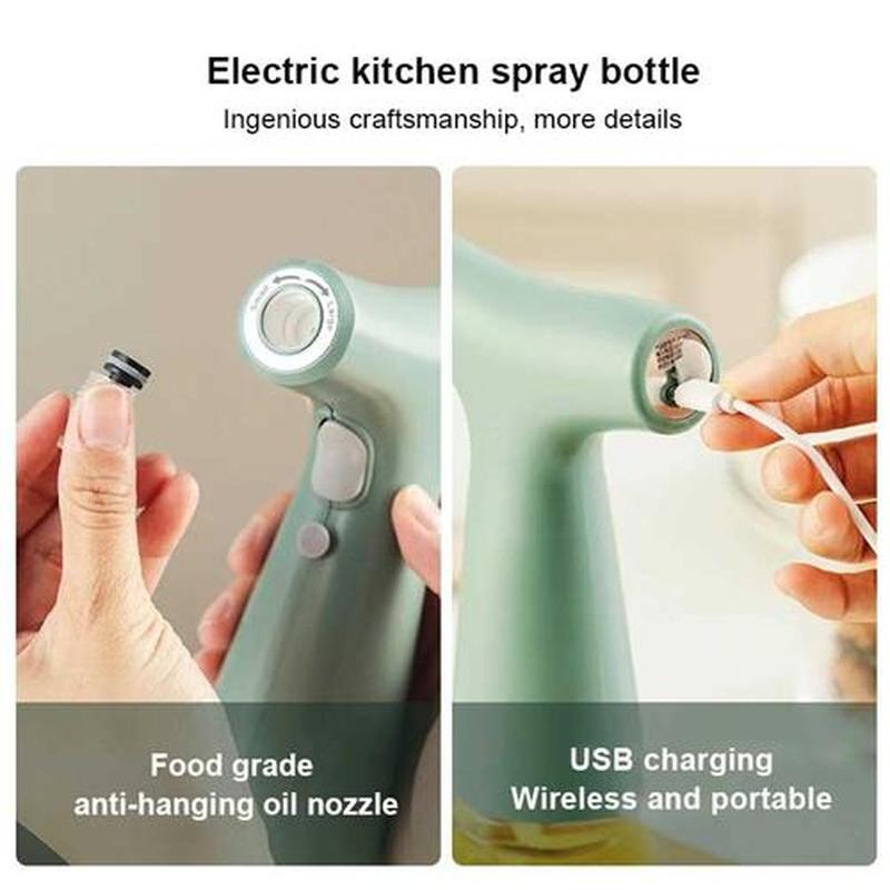 Electric Olive Oil Spray Bottle Dispenser Rechargeable Soy S