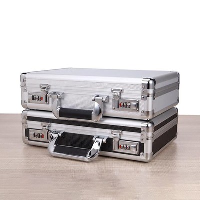 Portable Aluminum Hard Case Passwords ToolBox Black / Silver