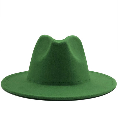 Chapeau Fedora de no?l en laine avec ruban en cuir pour homm