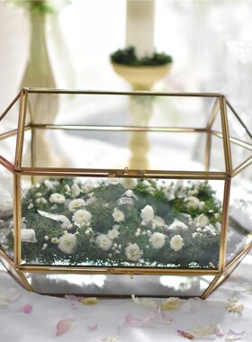 Europe Table Top Card Box Large Wedding Decoration Vase Glas