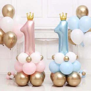 Balloons Kit 36inch Birthday Number First Party Crown