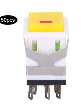 50Pcs Button Switch with Automatic Instantaneous Reset Yello