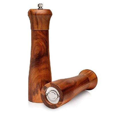 Salt And Pepper Grinder Set - Premium Wood Grinders With