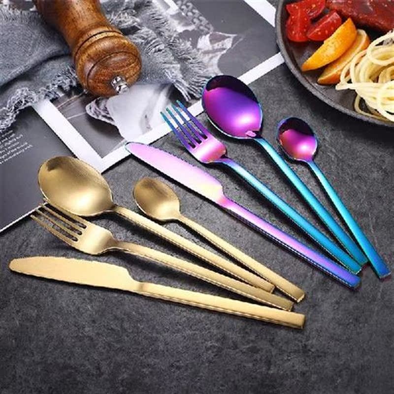 24PCS Stainless Steel Tableware Cutlery Set Dinnerware Set