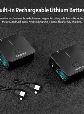 Andoer MX5 2.4G Wireless Recording Microphone System Transm
