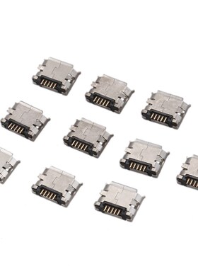 10 pieces Micro USB type B female 180 Grade 5 pin surface mo