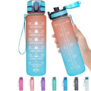 32oz/1L Sport Water Bottles Portable Gym Anti-fall Leak-proo