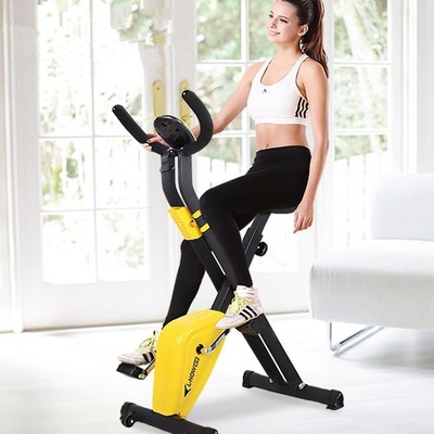 Indoor Cycling Bikes Mini Exercise Bike Foldable Spinning Bi