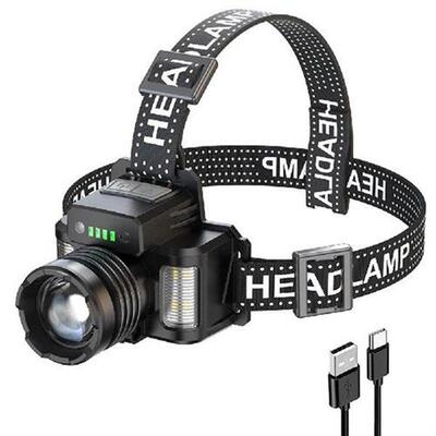 Led Headlight 3 Modes Super Bright Sensor Head Torch USB