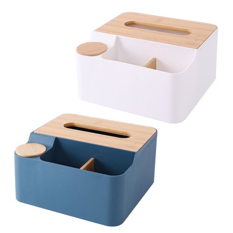 New Multifunction Desktop Remote Control Holder Tissue Box C