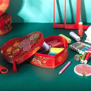 Wedding Accessories Red Sewing Kit Lovely Heart Shape 17x14