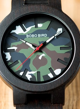 relogio masculino BOBO BIRD Wood Men Watch Male Quartz Gree