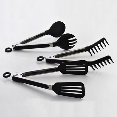 Grill Cooking Tongs Stainless Steel Salad Pasta Serving Tong