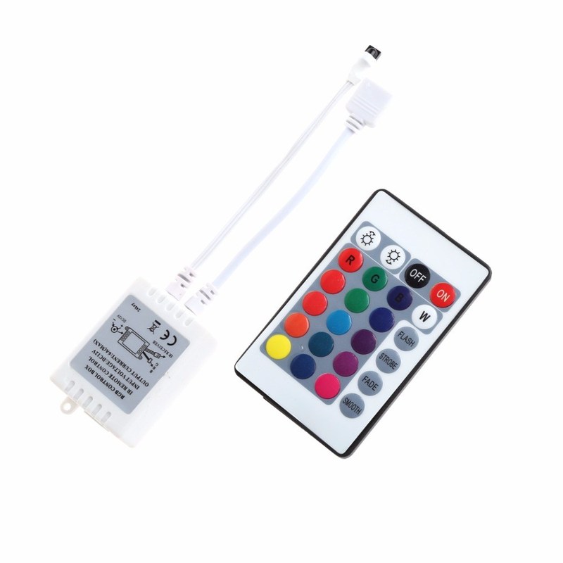 1 PC 24 Keys RGB IR Remote Control Controller is suitable