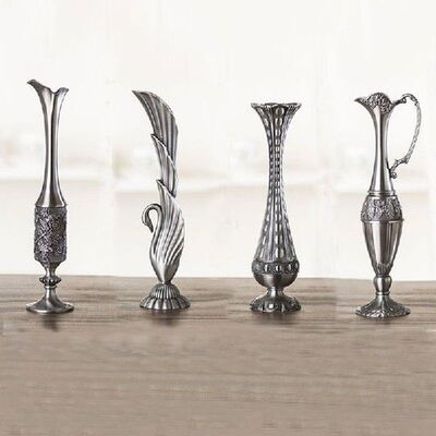 European retro alloy metal flowers vases for centerpieces