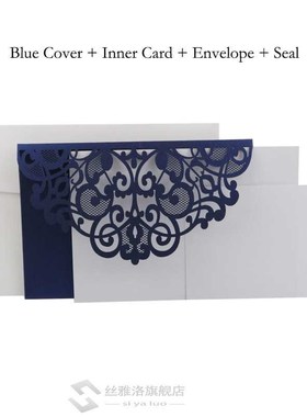 50pcs Elegant Laser Cut Wedding Invitation Card Customize Bu