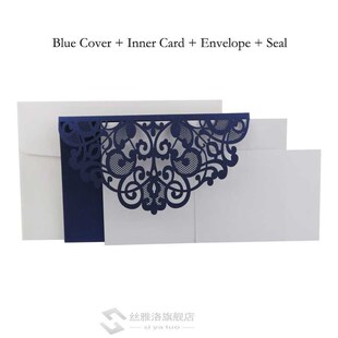 50pcs Elegant Laser Cut Wedding Invitation Card Customize Bu