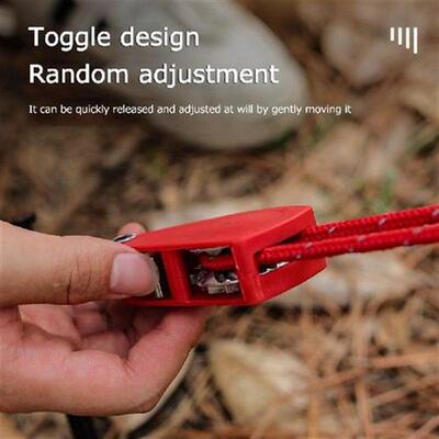 2pcs Rope Stopper Tightener Adjustable 4mm 4m Awning Wind