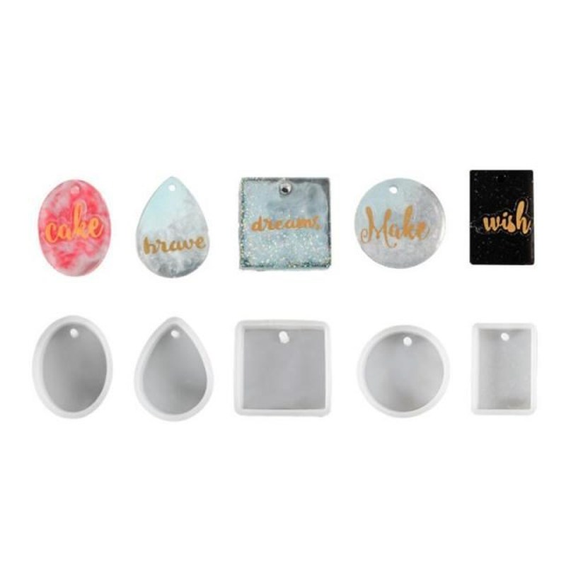 5pieces/set pendant silicone Mold Resin Mould handmade DIY J