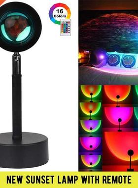Sunset Lamp With Remote Viable Rainbow Color Projector Nig