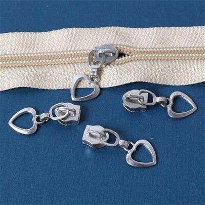 10pcs/lot 5# Heart Shape Zipper Sliders Zip Repair Kits For