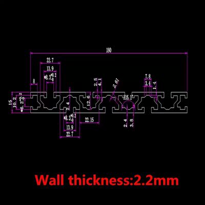 1PC 15180 Aluminum Profile Extrusion 100-450mm Length CNC Pa