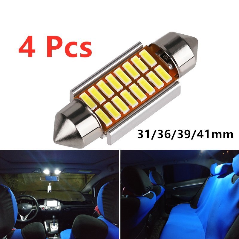 4pcs C10W C5W LED Canbus Festoon 31mm 36mm 39mm 42mm for car