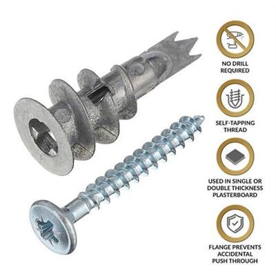 100 Pcs Screws Useful Creative Practical Plasterboard Fixing