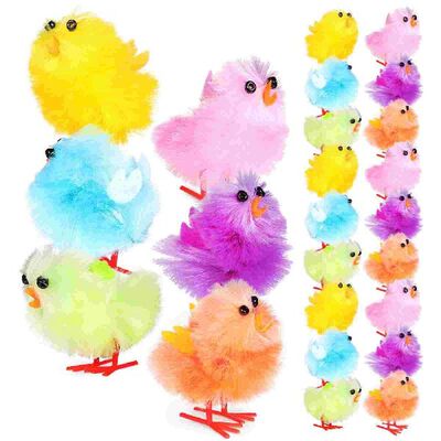 36 Pcs Tiny Fluffy Miniature  Lovely Easter Chicks Chicks